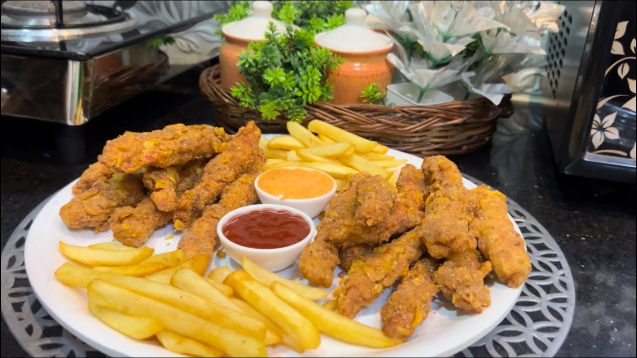 KFC STYLE CHICKEN STRIPS RECIPE BY @Cookwithuzmaaa #trending#viral#chickenrecipes#kfcchicken#video