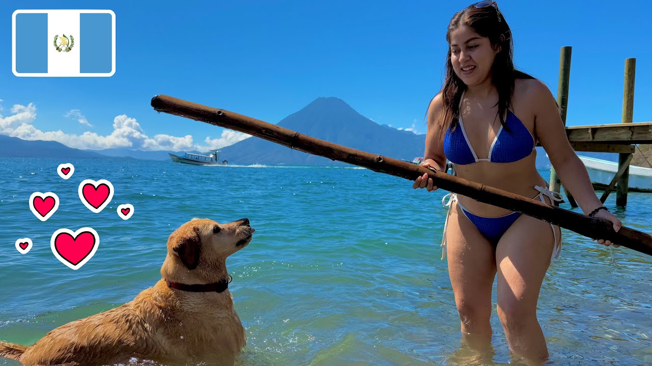 BAÑÁNDOME en el LAGO MÁS HERMOSO DEL MUNDO 🇬🇹 LAGO de ATITLÁN en GUATEMALA | Celinaz El Salvador