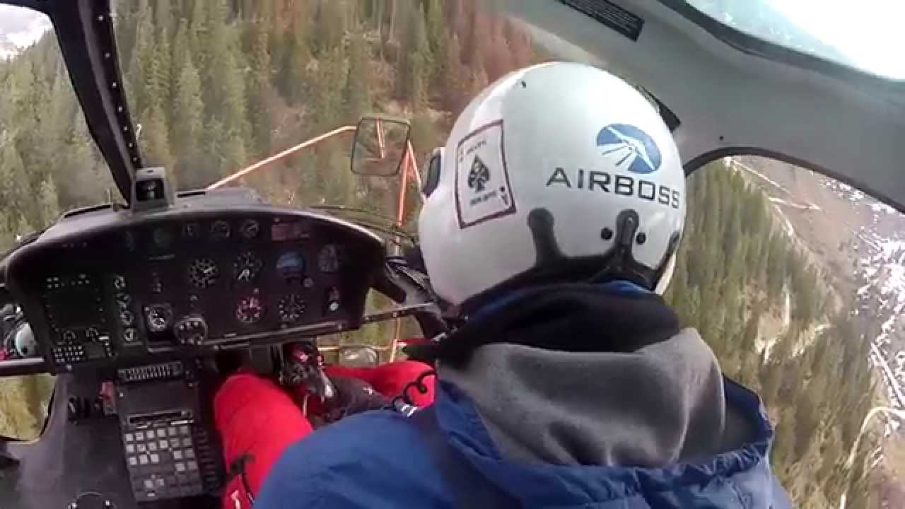 Helicopter Logging - Cockpit view AS-350 B2