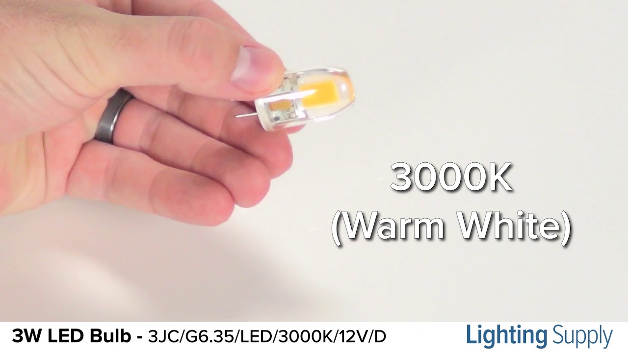 Satco 3W LED Bipin Lamp (3JC/G6.35/LED/3000K/12V/D)