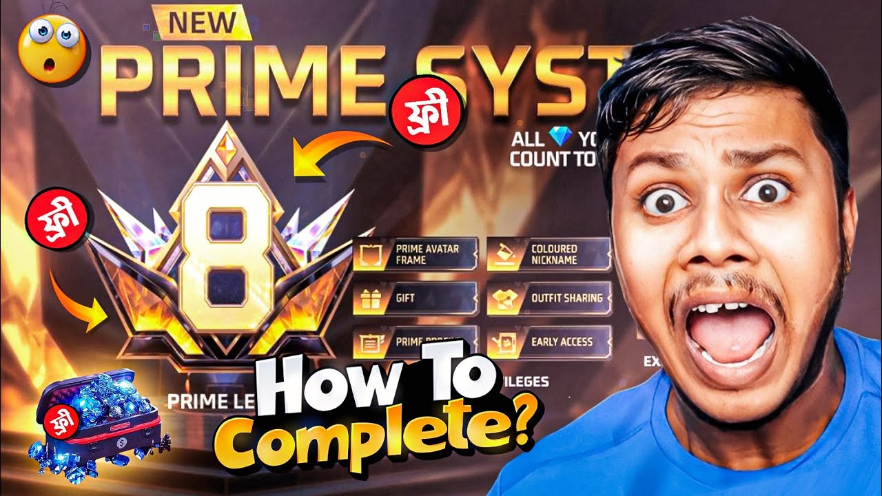 NEW🔥PRIME SYSTEM ALL DETAILS🥳8 PRIME || FREE FIRE NEW PRIME SYSTEM || FF NEW PRIME