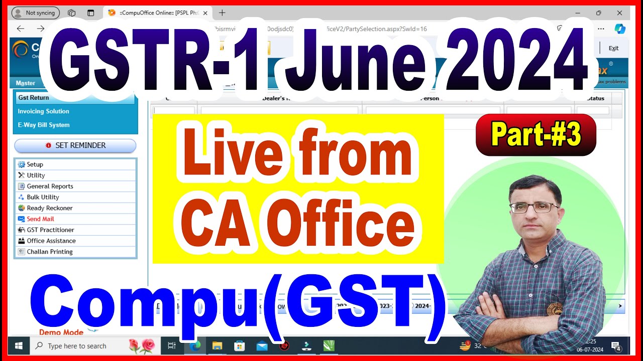 June GSTR1Return file From CompuGST |Compu GST Software Demo | How GSTR-1 Return File From CompuGST