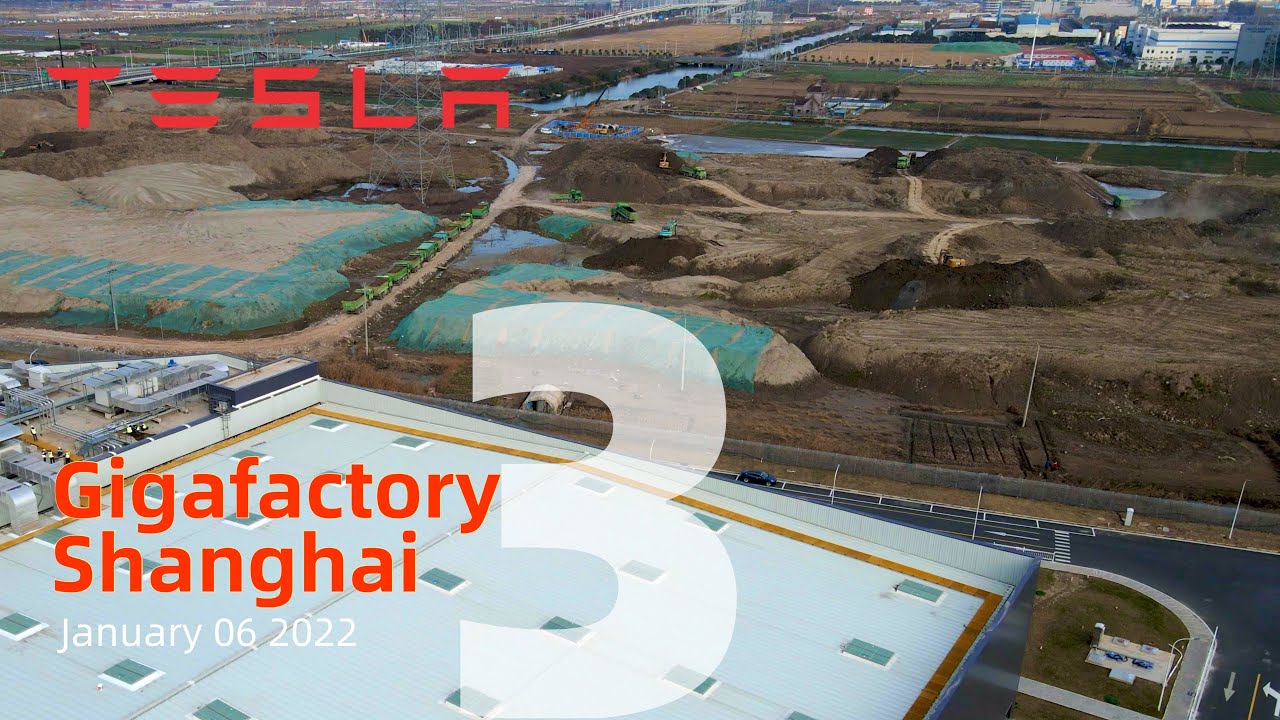 (January 06  2022) Tesla Gigafactory 3 Shanghai 4K Video