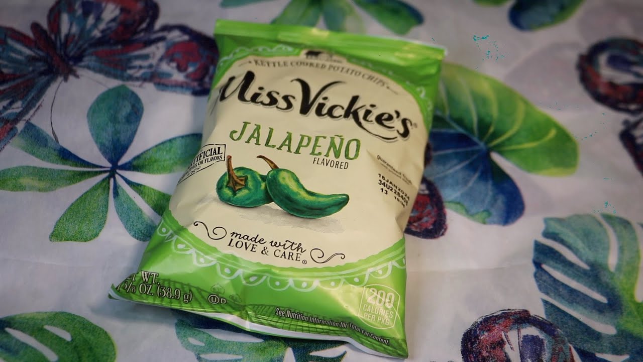 Trying Miss Vickies Jalapeno Chips ASMR Eating Sounds