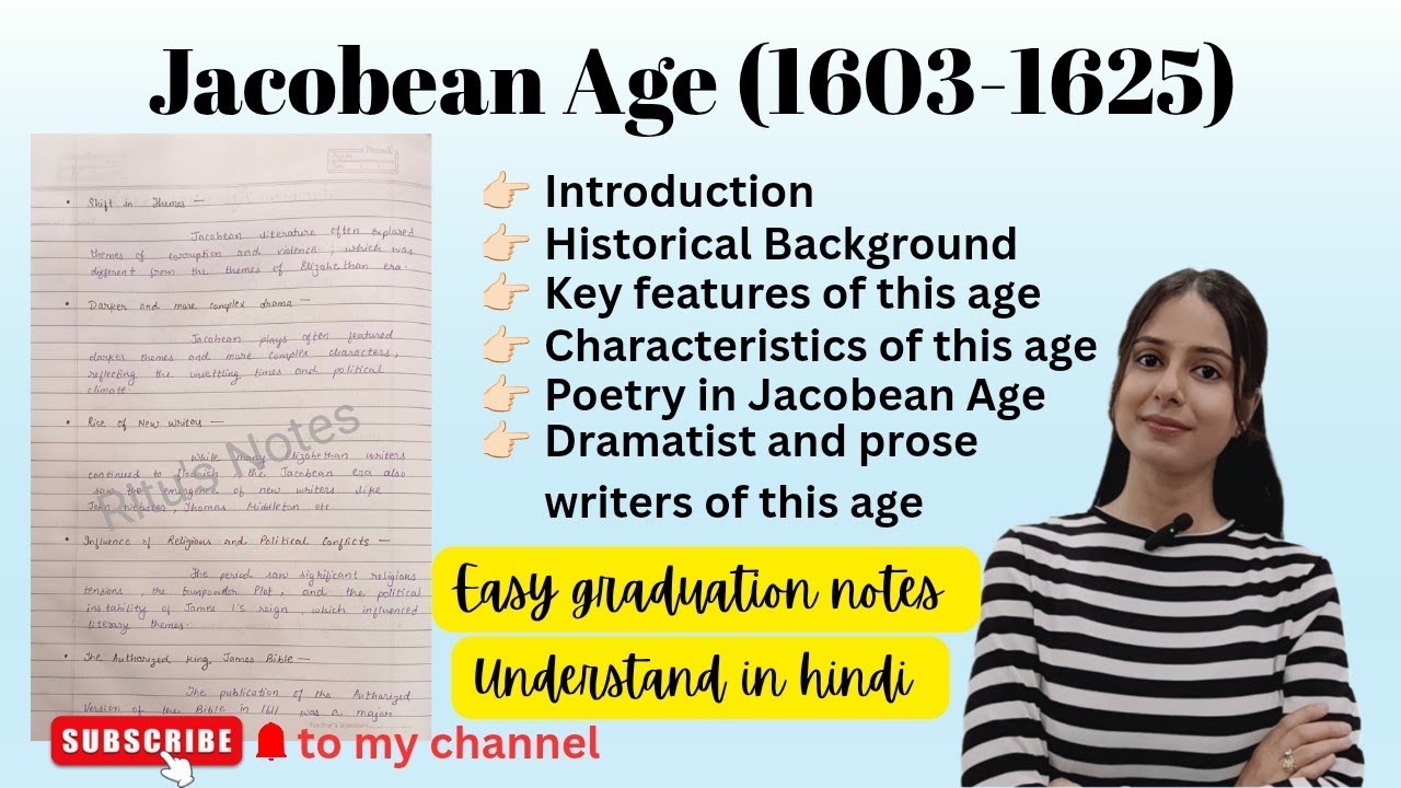 Jacobean Age | Jacobean Age notes with pdf | Easy handwritten notes| Understand in hindi