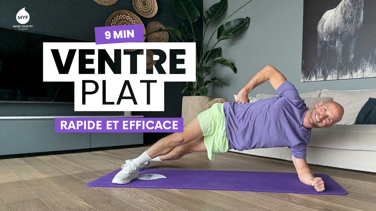 Avoir un VENTRE PLAT en 9 MIN - séance rapide et très efficace - Alexandre Mallier - MYF