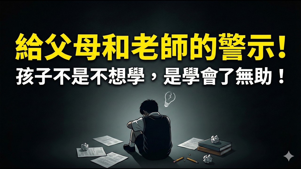 你的孩子不是不想學，是學會了無助：給父母和老師的警示