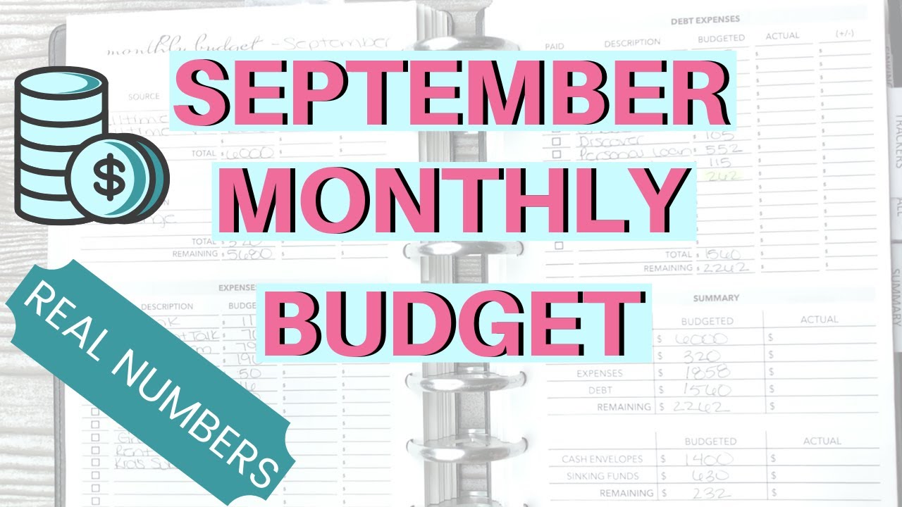 September 2020 Monthly Budget With Me | Six Figure Debt Free Journey | Dave Ramsey Inspired