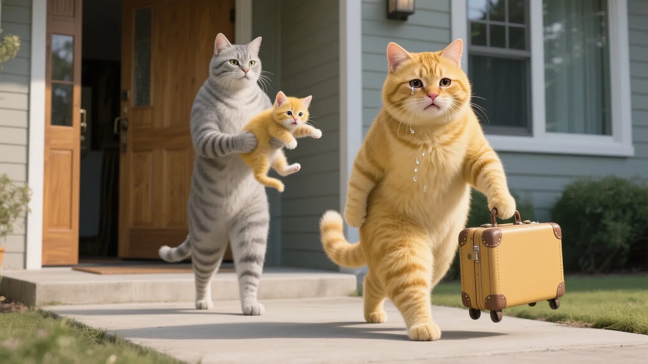 💔 Papa Cat Got Angry and Kicked Mama Out… Until the Kitten Told the Truth