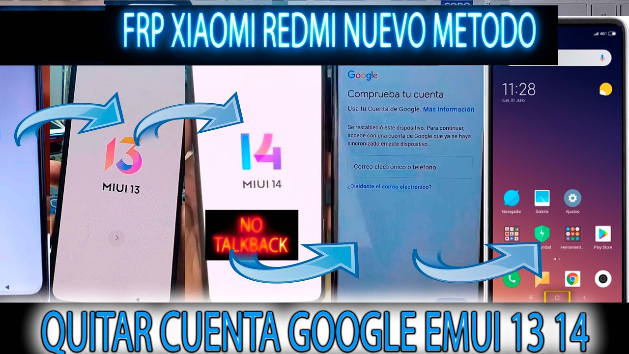 BOOM FRP TODOS LOS Redmi XIAOMI QUITAR CUENTA GOOGLE ULTIMA SEGURIDAD ANDROID 11 12 13 EMUI 12 13 14