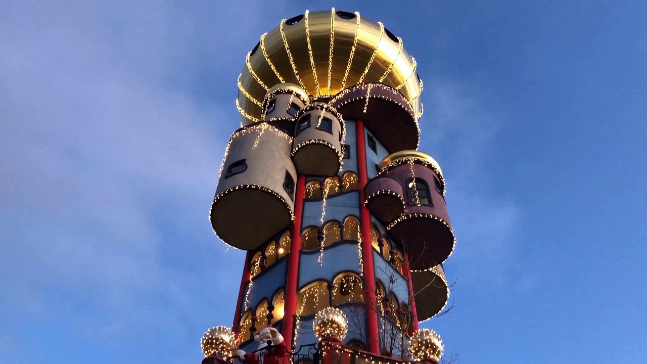 Abensberg Weihnachtsmarkt 2019 rund um den Hundertwasserturm