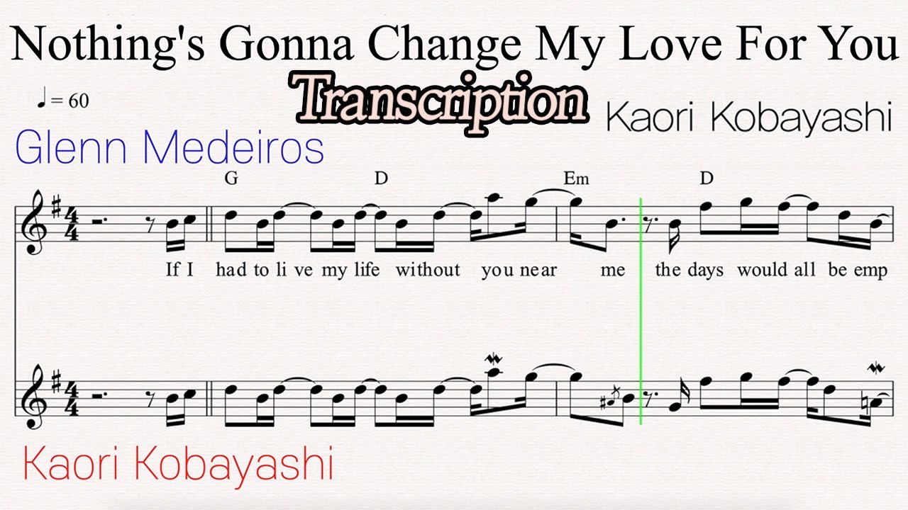 Nothing's Gonna Change My Love For You - Kaori Kobayashi (Transcription)