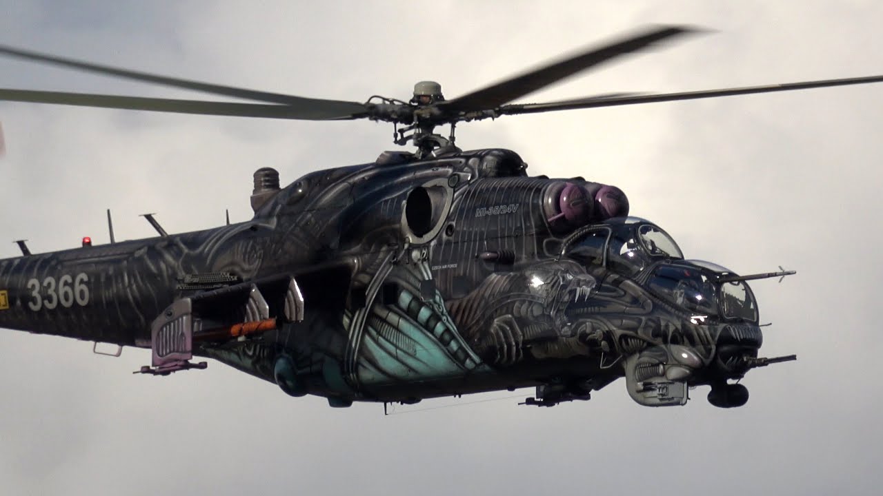 4Kᵁᴴᴰ Czech Air Force Mi-24V 