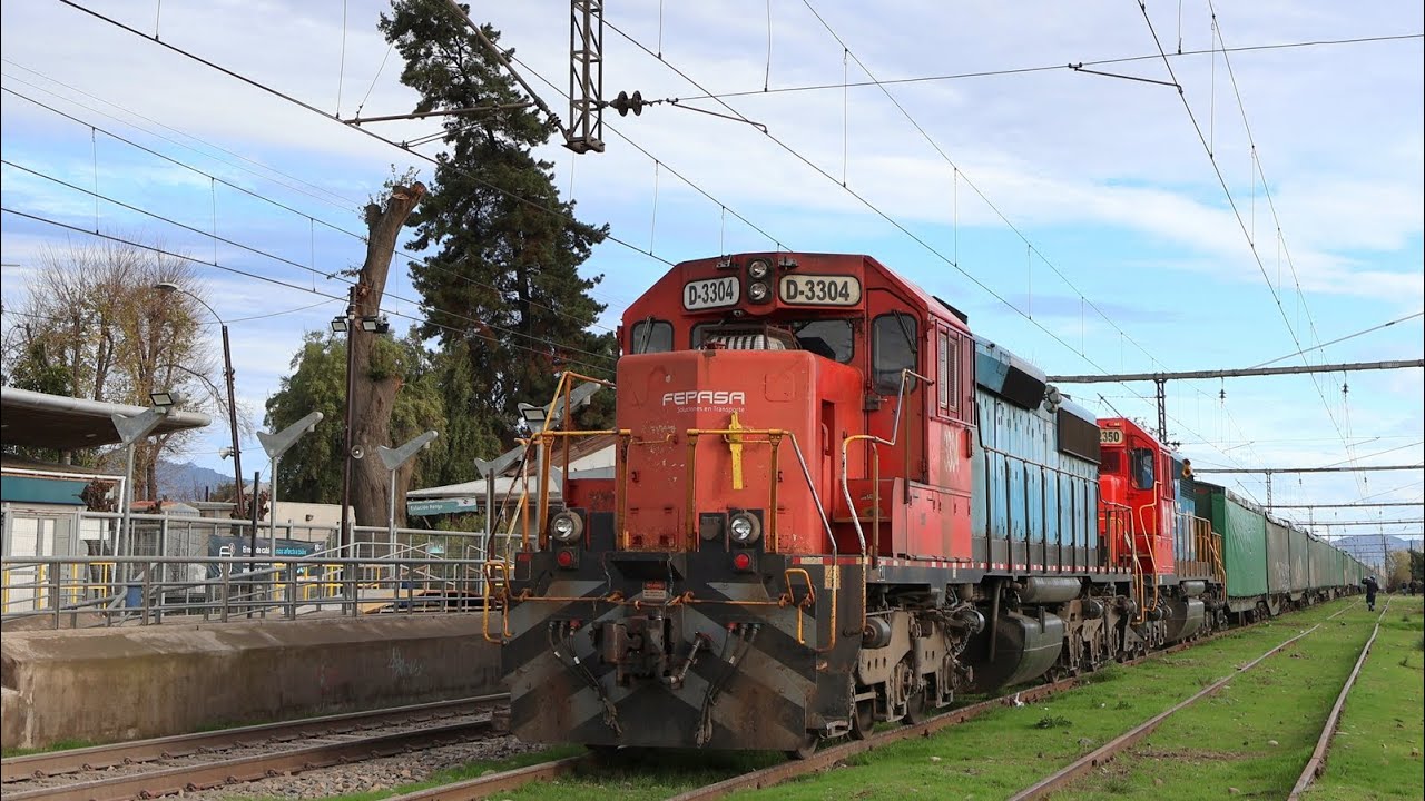Trenes EFE y Fepasa por Rengo
