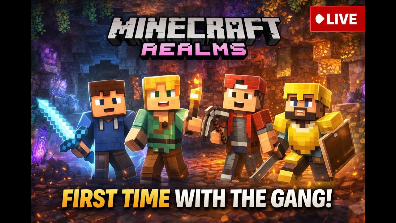 (*18+) Our FIRST Minecraft Realms Adventure! Multiplayer Survival 🔴 LIVE