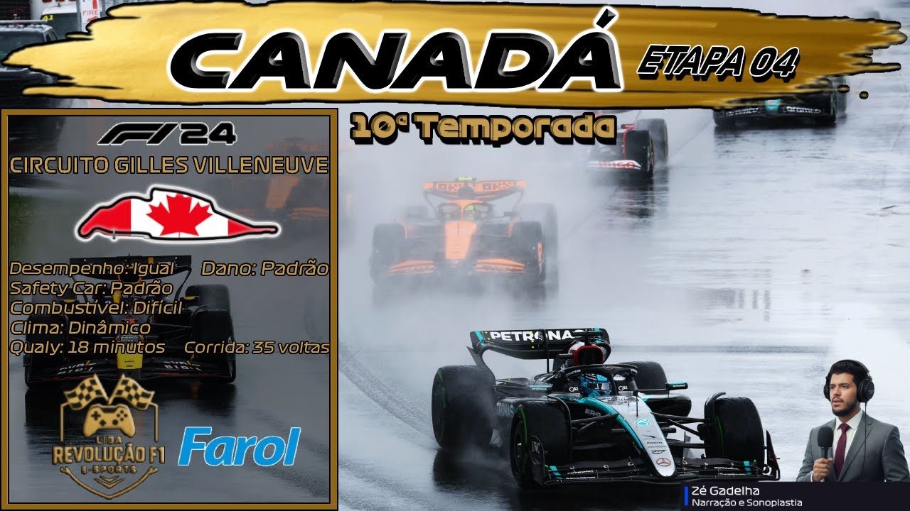 Revolução F1 24 - GP do Canadá *4ª Etapa - 10ª Temporada* NARRAÇÃO: Zé Gadelha