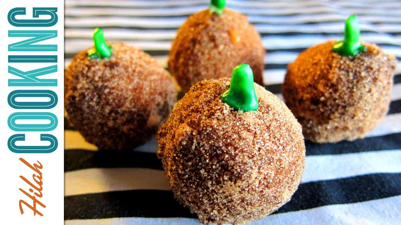 How to Make Pumpkin Cake Donut Holes | Hilah Cooking