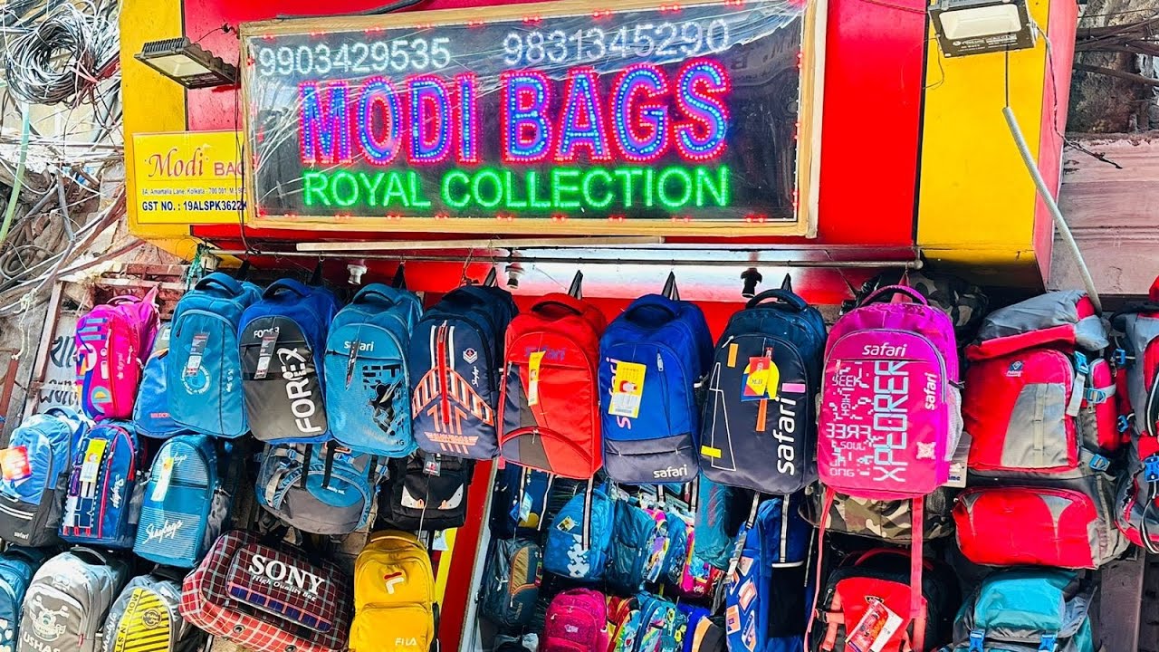 MODI BAGS Wholesale In Kolkata Barabazar And Manufacturers | All Variety School Bag And Travel|