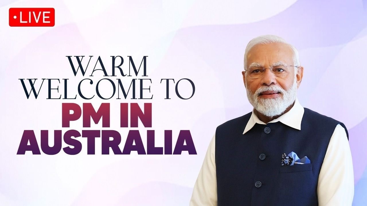 LIVE : PM Modi arrives to a warm welcome in Australia - TV9