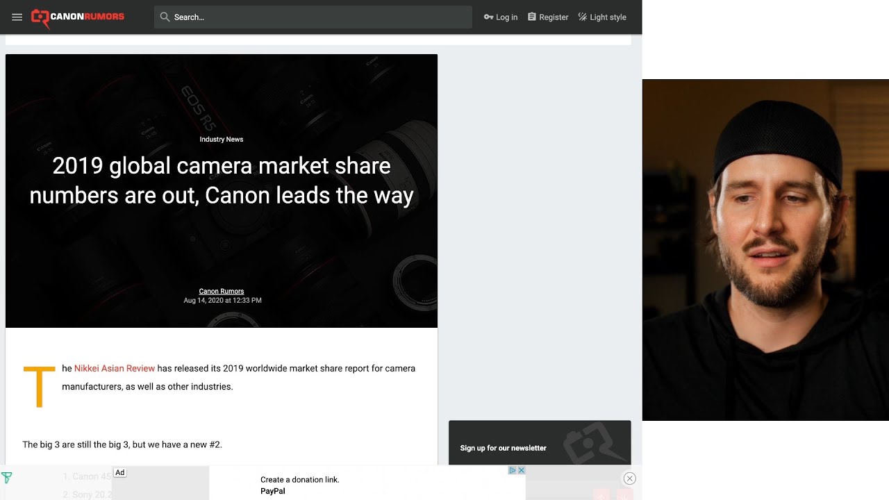 Canon Dominates the Global Camera Market Share
