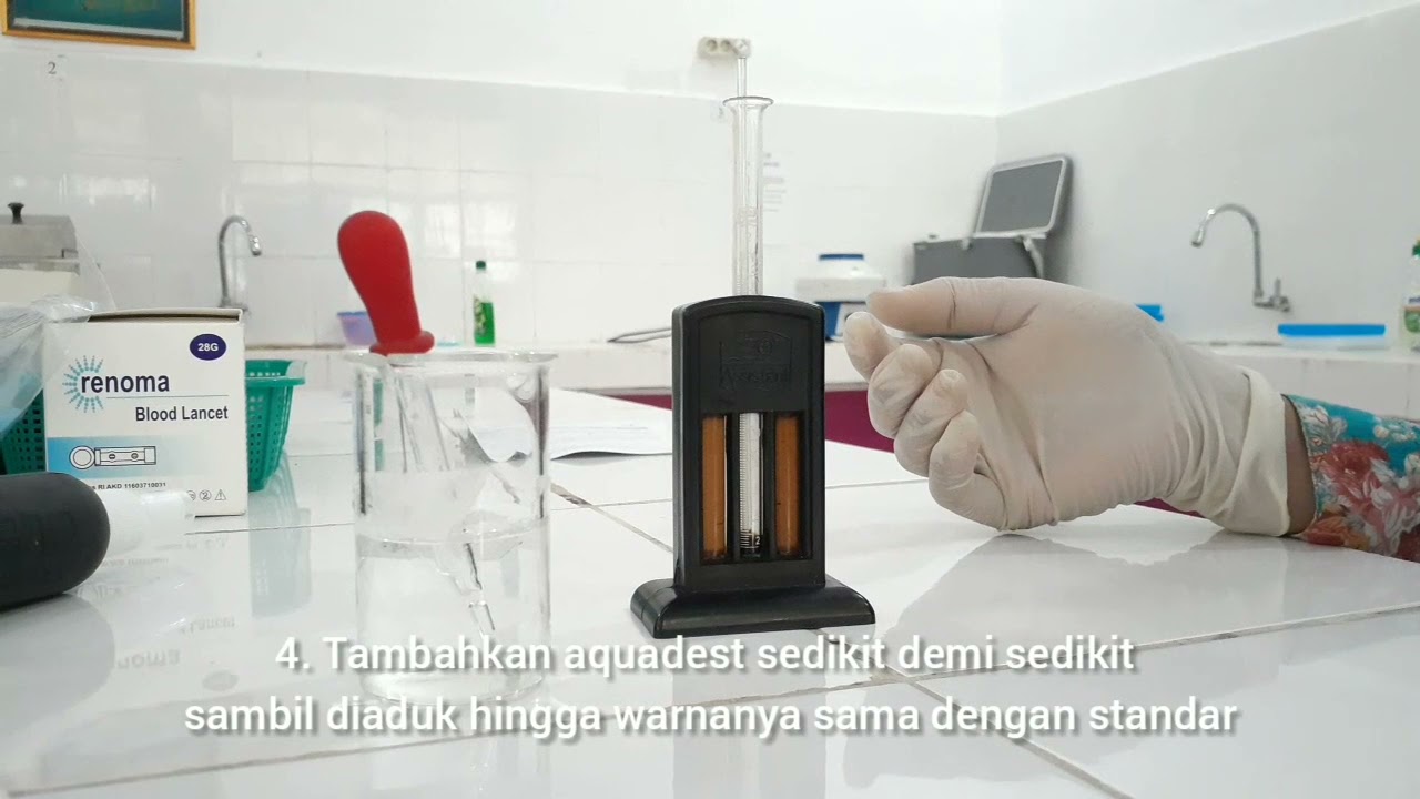 Pemeriksaan kadar Hb dengan metode sahli