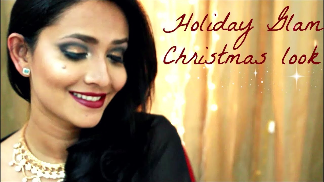 Holiday Glam Look | Christmas Inspired Smokey Eye | Party Look | INDIAN BEAUTY GURU Dr.S