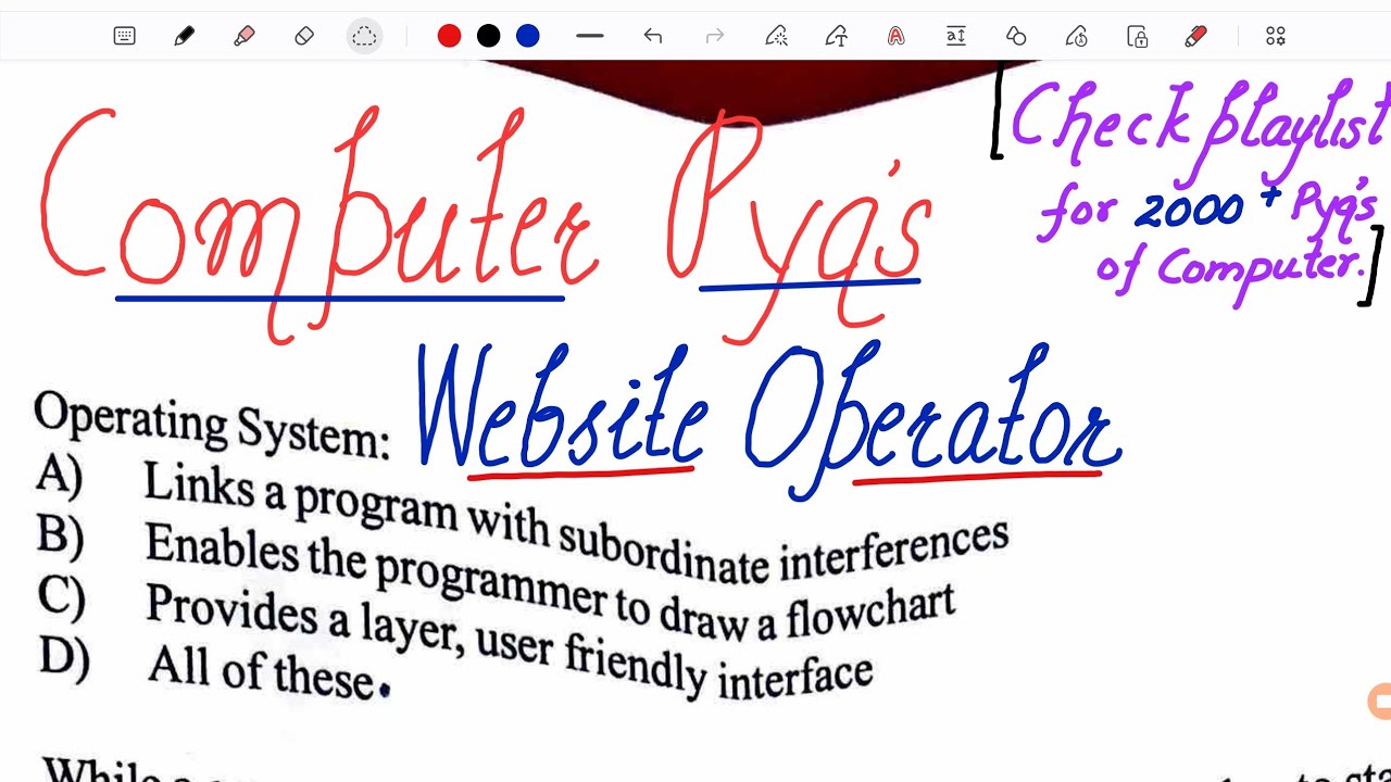 Website Operator Jkssb Today’s Paper Solution | COMPUTER PYQS Imp for Junior Asst #jkssb #jkp #pyq 