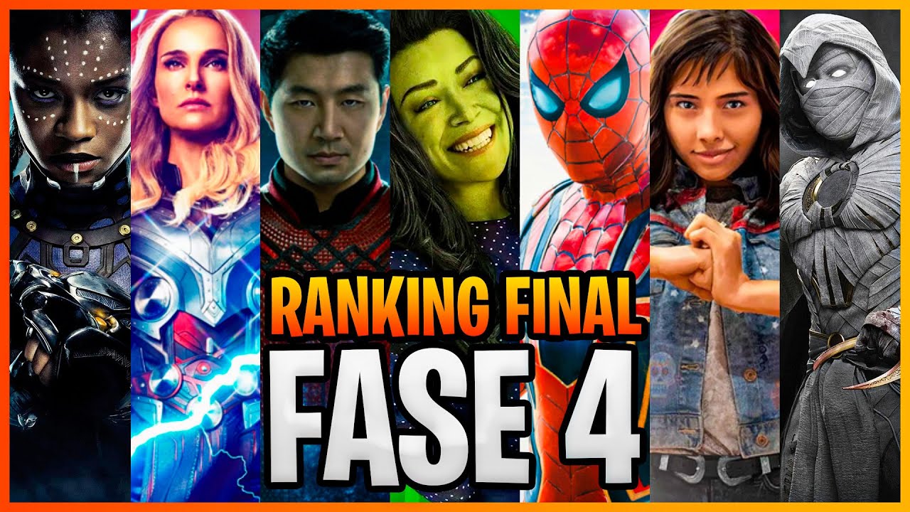 RANKING GERAL | FASE 4 MARVEL - TODAS OS FILMES E SÉIRES 2021 E 2022 DO PIOR AO MELHOR
