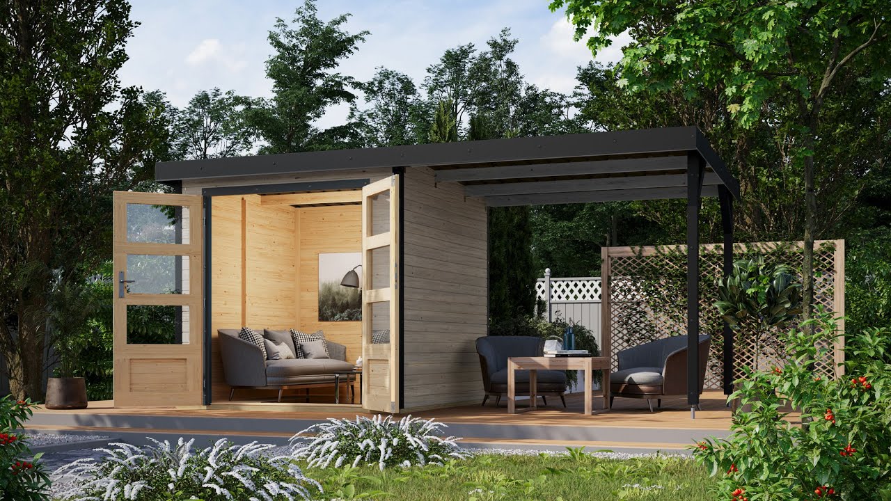 Aufbau vom Karibu Hybridgartenhaus