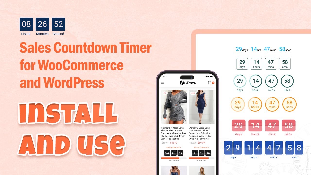 Sales Countdown Timer for WooCommerce and WordPress - How to install and use.