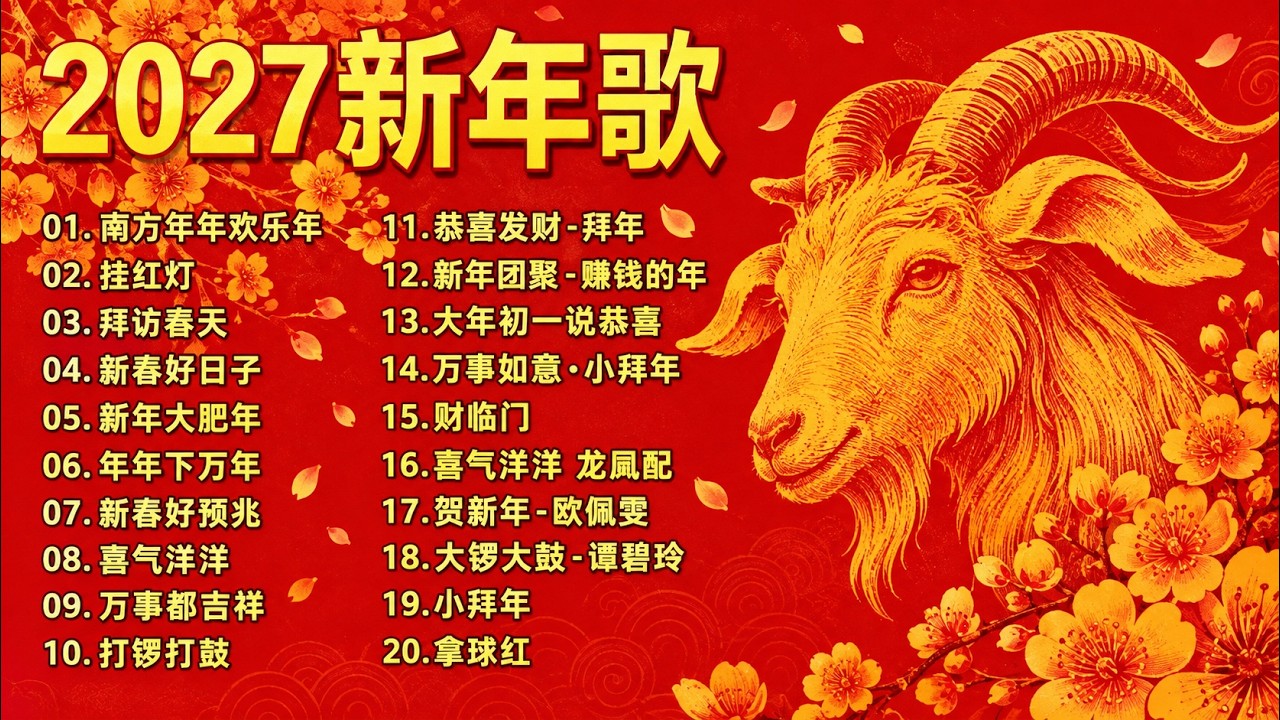 2026新年歌 🧧 马年贺岁 🧧 春节必听金曲合集🎉最火CNY Music 恭喜发财 🌈 HAPPY NEW YEAR 2026