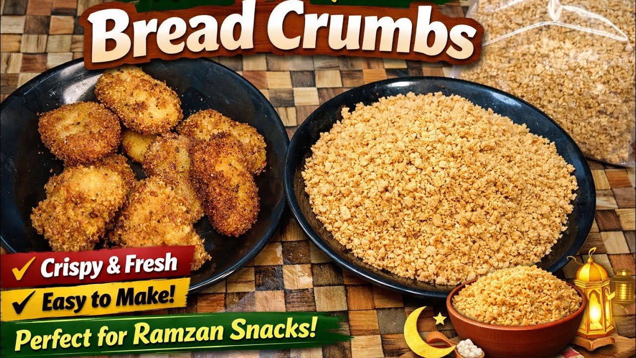 Crispy Bread Crumbs at Home | Ramadan Special | Easy Method
