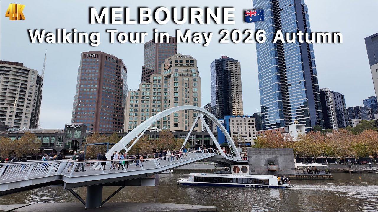 Melbourne Australia Walking Tour in Autumn Season May 2026