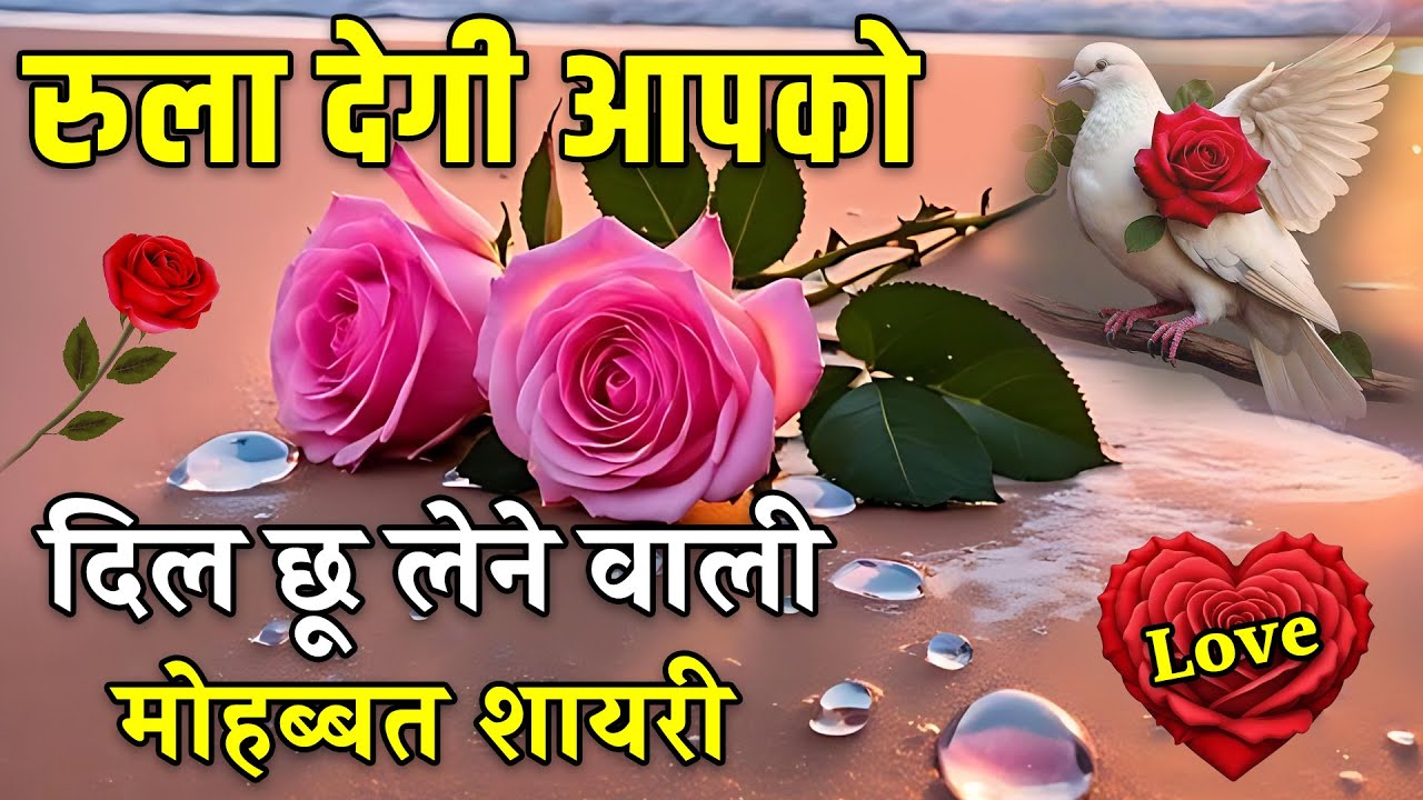 मोहब्बत शायरी दिल छू लेगी | Love Shayari | Heart Touching Shayari | Hindi Shayari