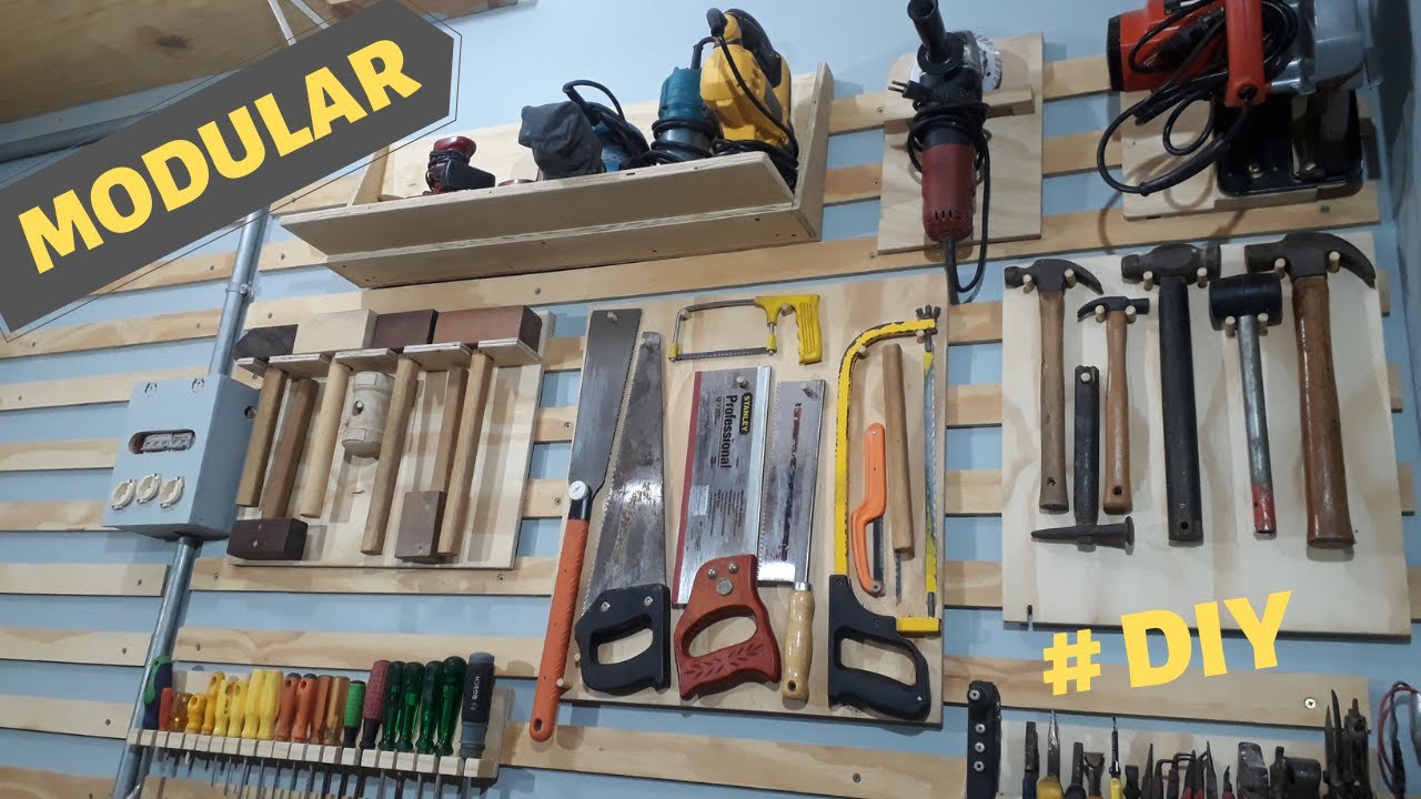 PAINEL DE FERRAMENTAS CASEIRO PARA MARCENARIA