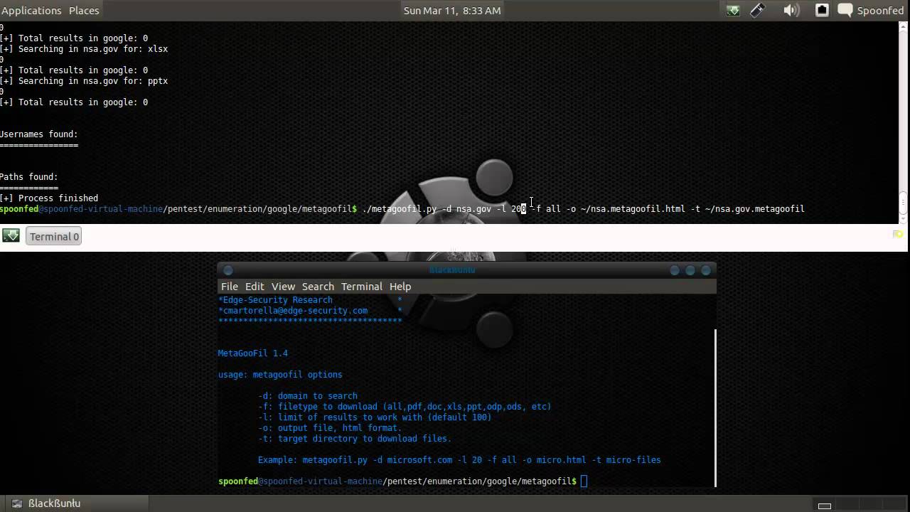 Spoonfeeding Hacking - How to Penetration Test; Information Gathering with metagoofil