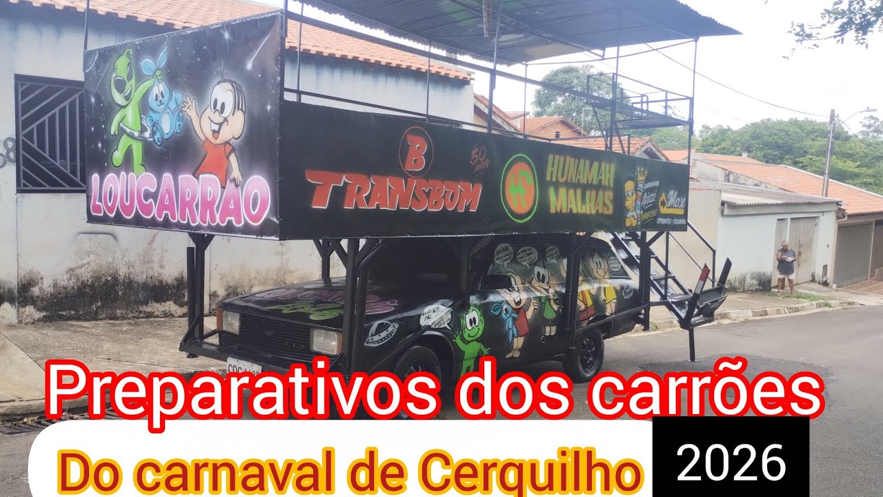 Preparativos dos carrões do carnaval de Cerquilho 2026