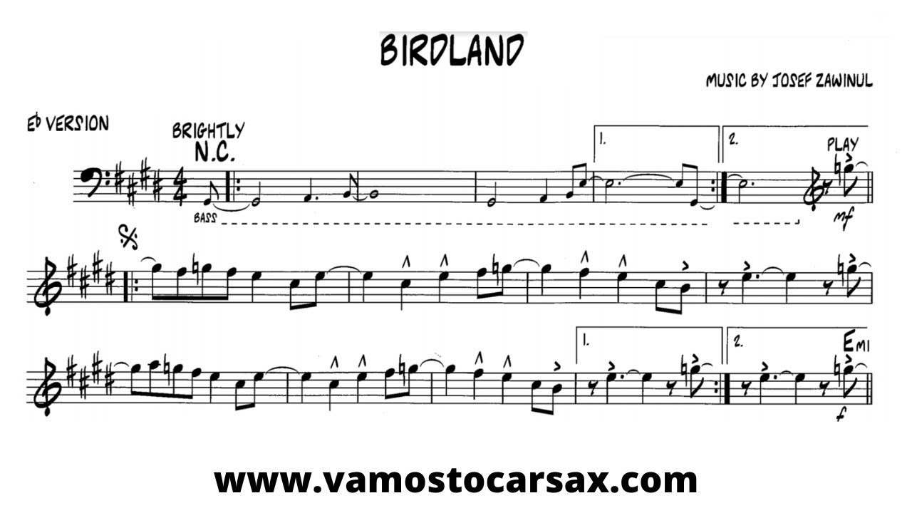 BIRDLAND [alto sax] JOSEF ZAWINUL