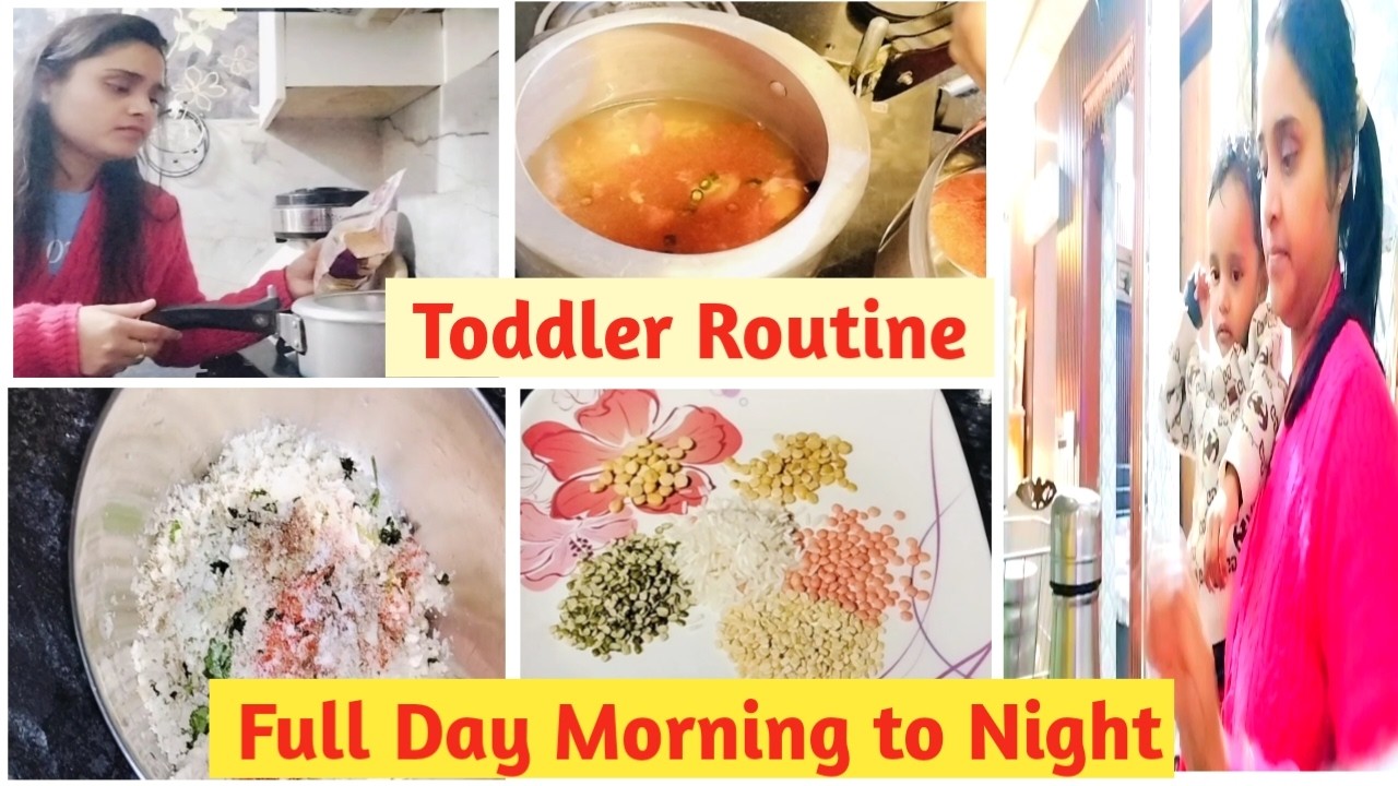 Vlog 12 Indian Mom Routine सुबह से रात तक with Toddler | Morning to Night Routine 17 months old baby