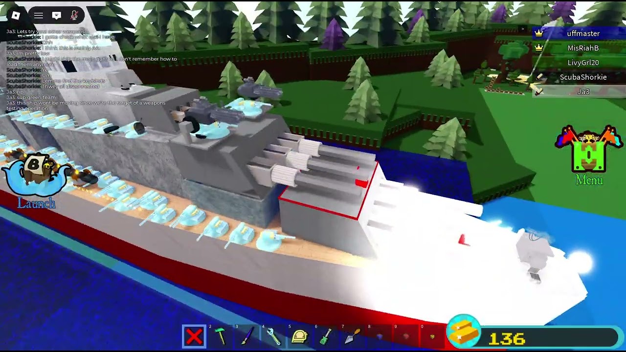 WW2 German FLAK 88 vs Cruise Ship | Build a Boat for Treasure ROBLOX