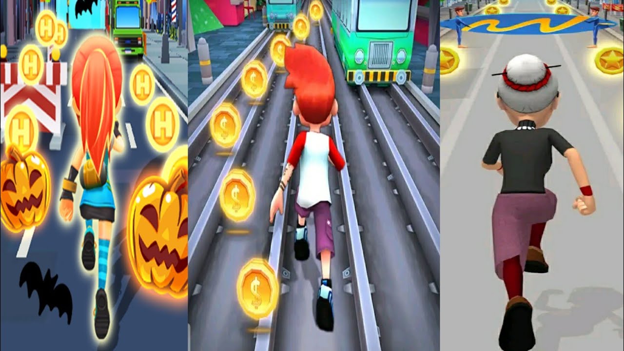 Angry Gran Run 2 VS Bus Rush VS Subway Hero Run Gameplay
