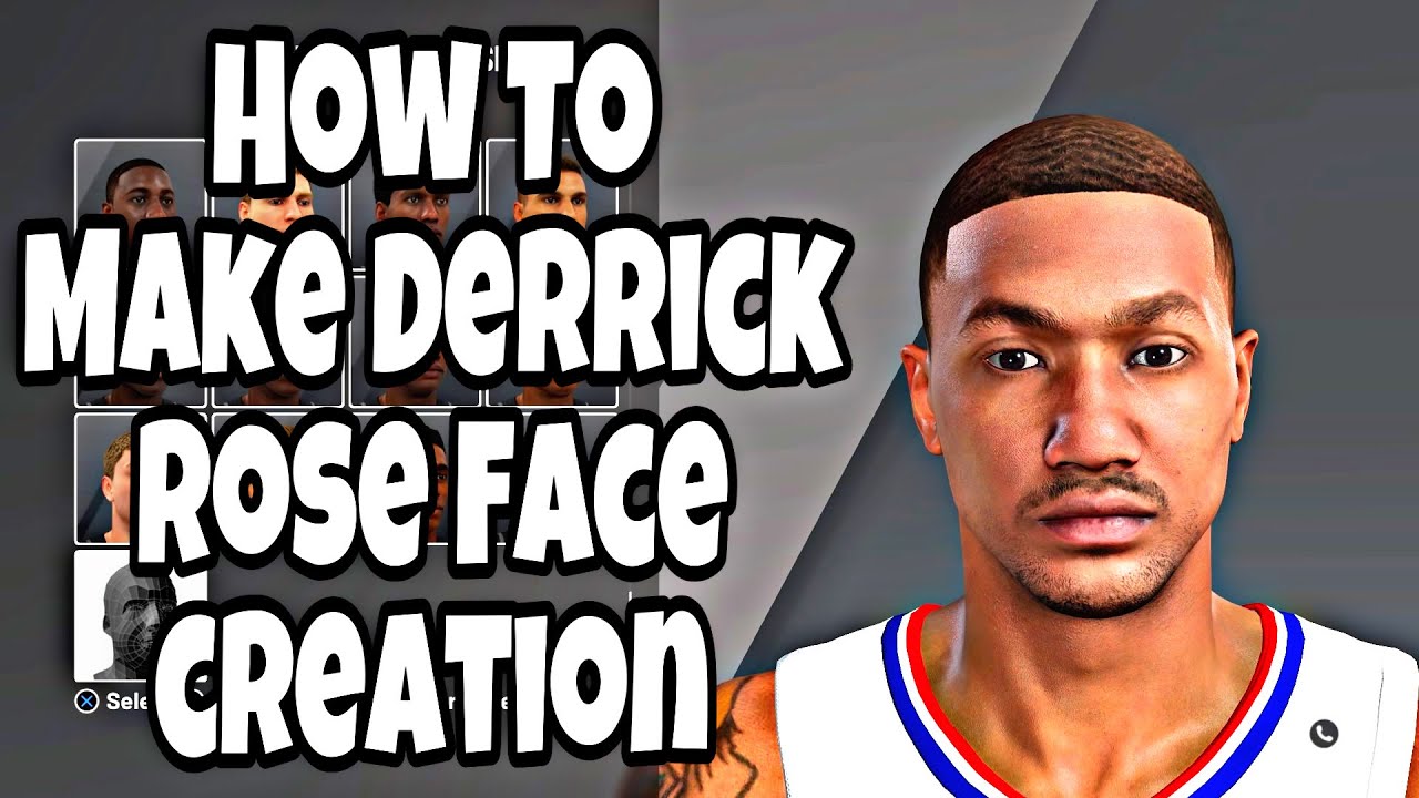 HOW TO MAKE DERRICK ROSE FACE CREATION IN NBA 2K20