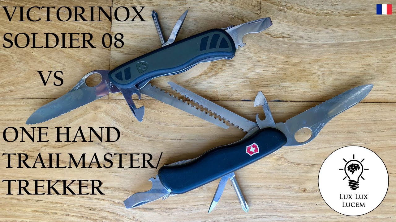 Victorinox Soldier 08 vs One Hand Trailmaster / Trekker (version française)