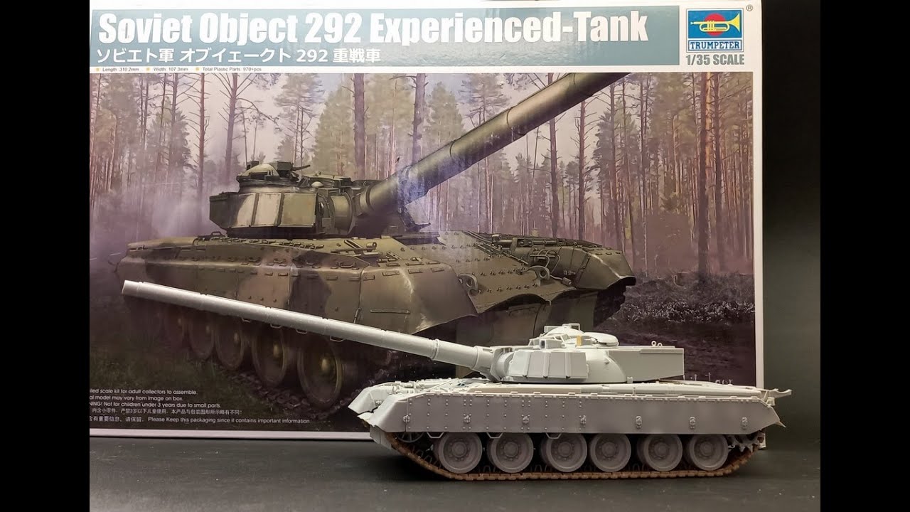 Объект-292 в масштабе 1/35. Обзор сборной модели Trumpeter 09583/ Object - 292 in scale 1/35