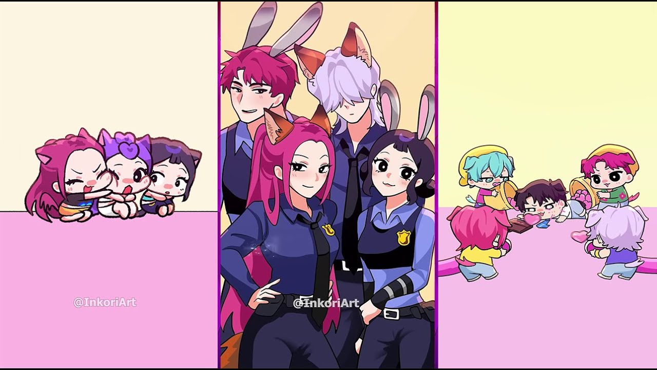 Jinu and Rumi Compilation – Which version of Nick and Judy do you like best? | Demon Slayer