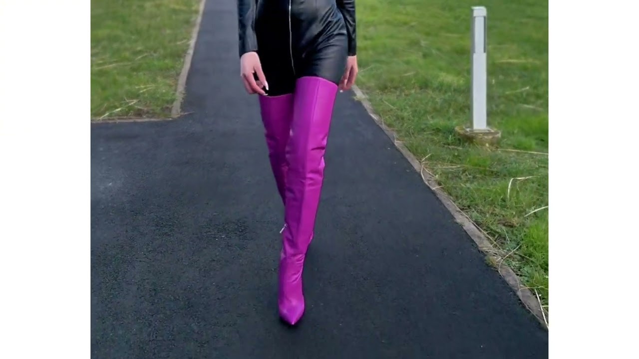 Thigh high heel boots
