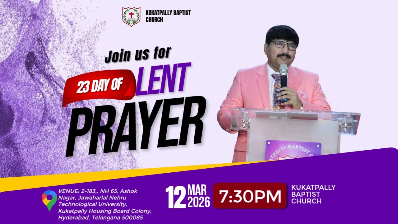 KBC Live || Day-23 || Lent Prayer || Rev.Dr.T.G.SunilKumar||12/3/26 || 7:30 PM