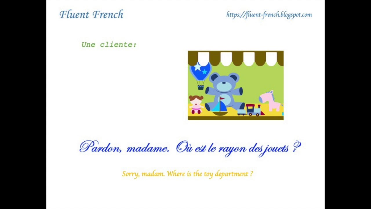 French daily conversation: at the department store (au grand magasin)