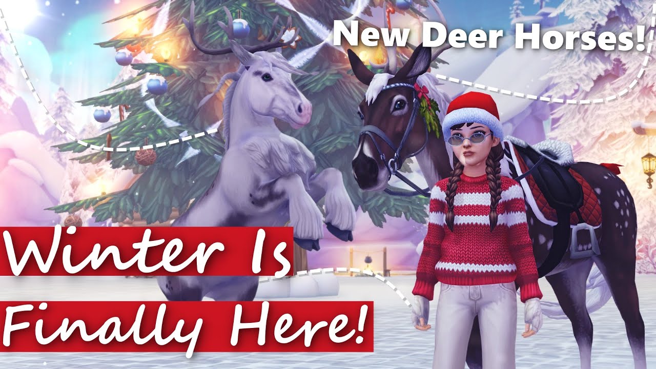 The Winter Village is FINALLY Here! Buying new Magic DEER HORSES - Star stable