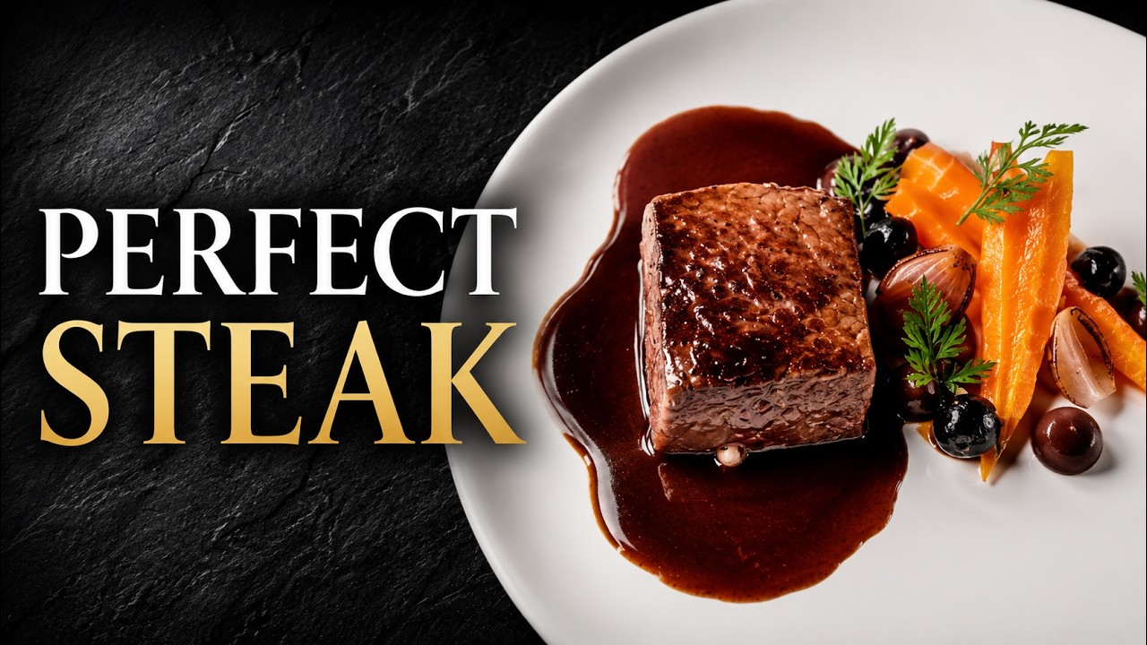 Fine dining STEAK RECIPE | Red Wine Sauce & Dates Puree